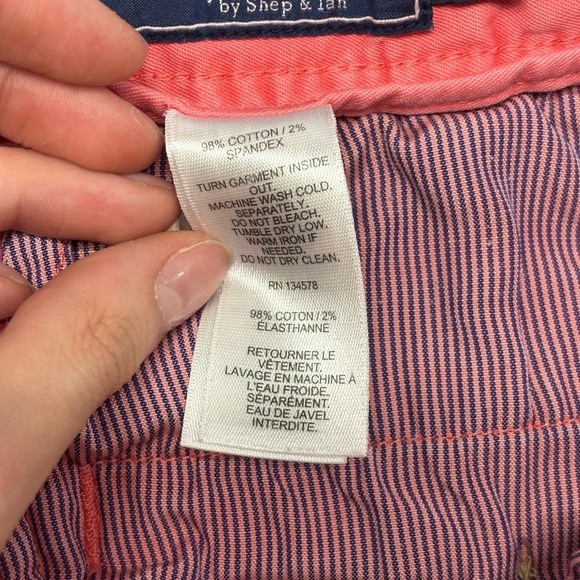 Vineyard Vines Pink Mens 38 6.5" Island‎ Shorts Chino Summer Cotton Flat Front - Picture 4 of 9